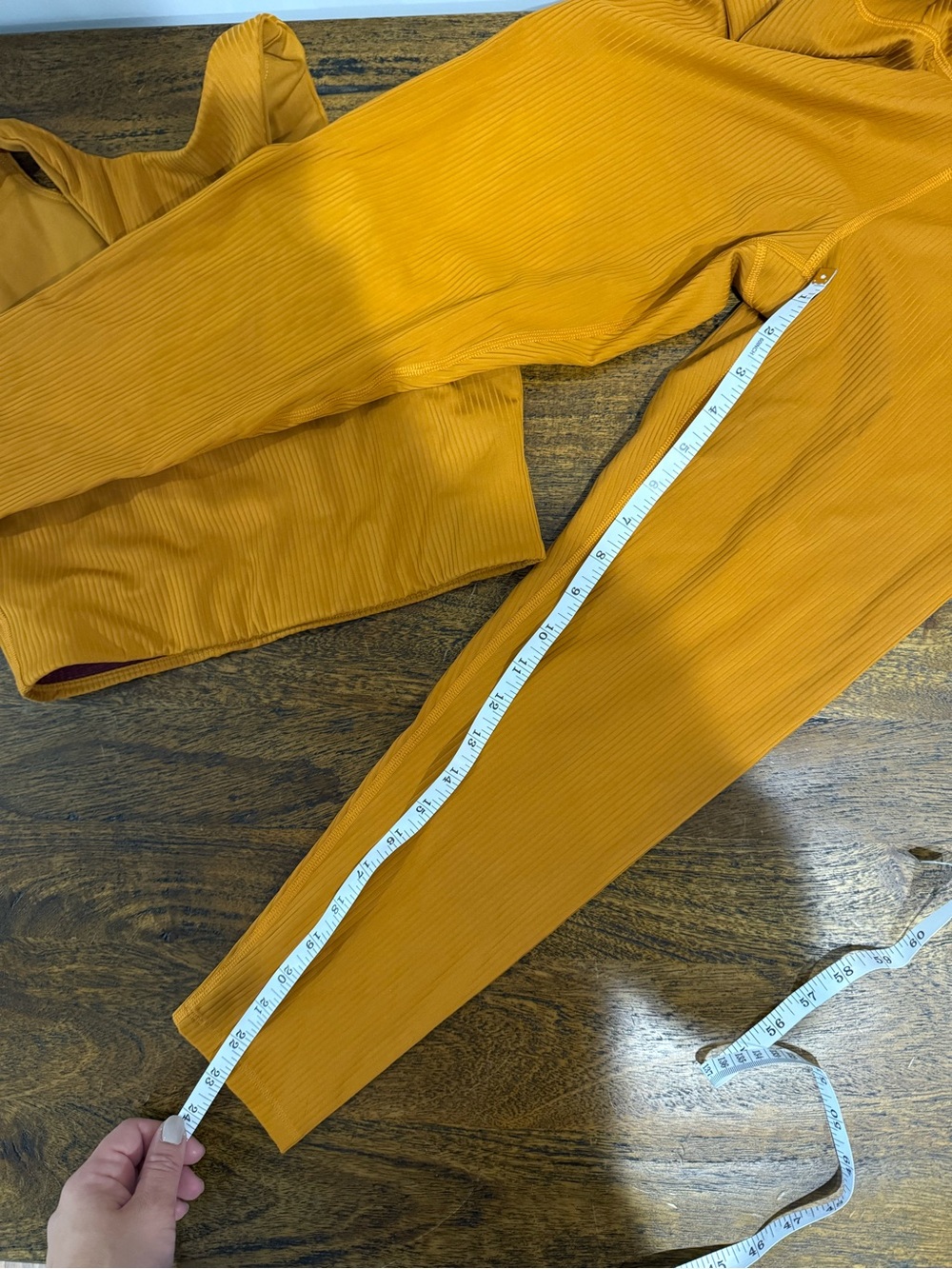 Girlfriend Collective High-Waist Yellow Active Set Leggings and Top - Picture 9 of 9